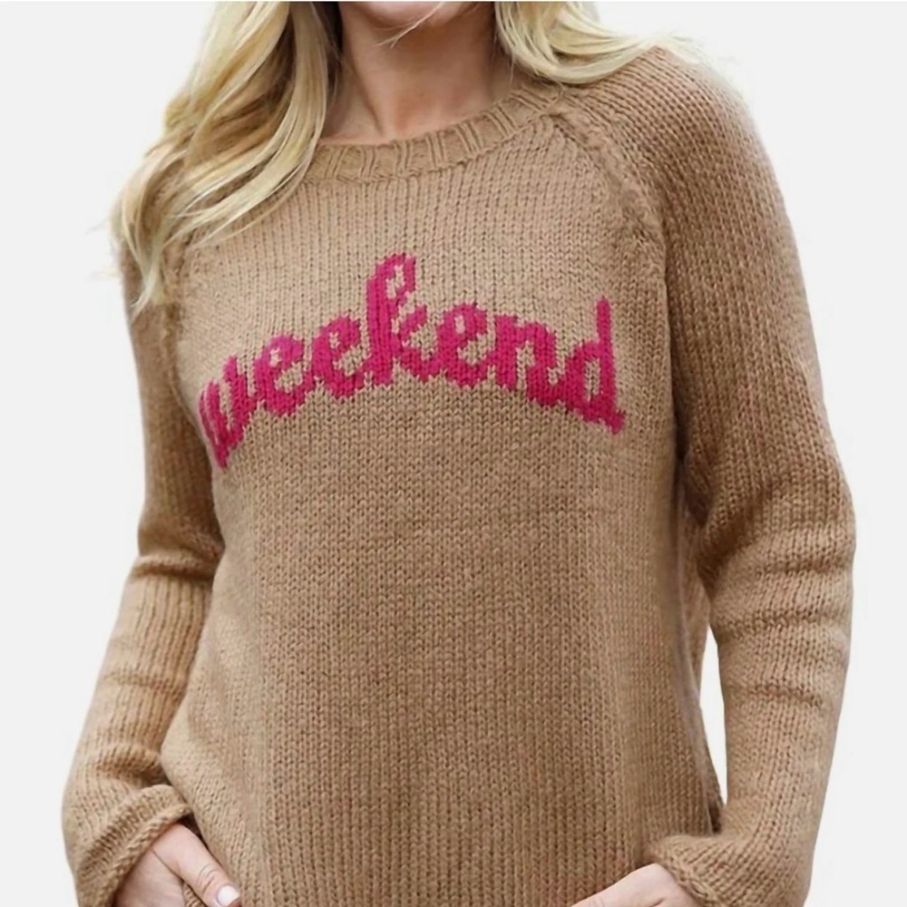 wooden ships WEEKEND Camel Crew Raglan Sweater